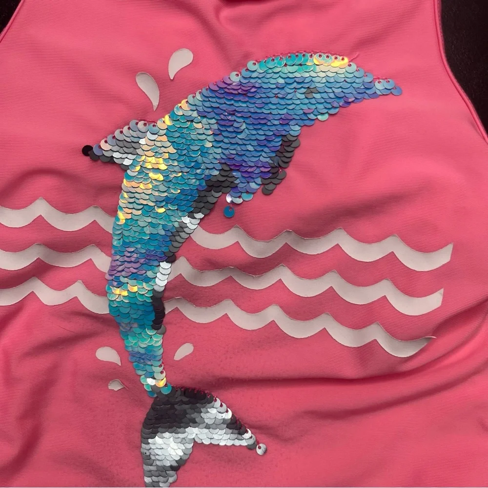 💕Bundle 3 of $20 Gap Kids Pink Sequin Dolphin Kids Swimsuit